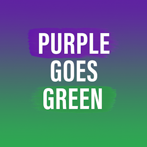 Hygienic, Sustainable Air Piping for Manufacturing 1 Purple Goes Green text on Purple and Green gradient